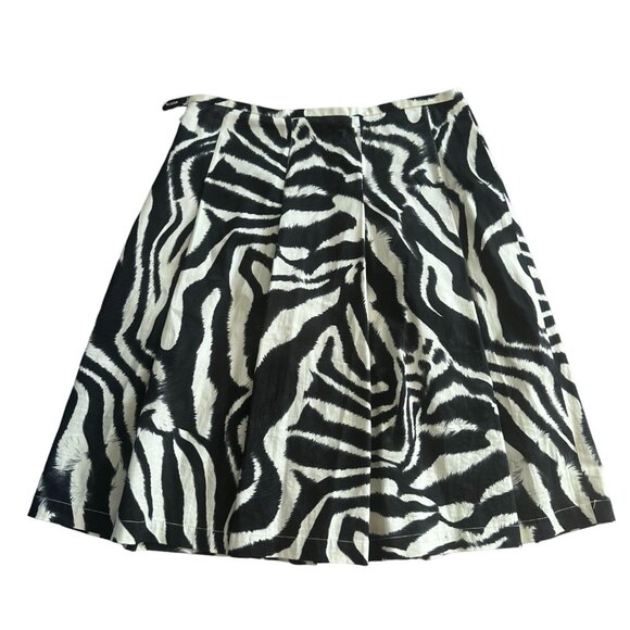 ST JOHN Vintage A Line Animal Print Skirt Size 4 - Picture 4 of 8